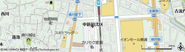 愛知県東浦町（知多郡）緒川（申新田弐区）周辺の地図