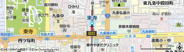 東寺駅周辺の地図