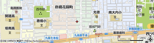 京都府京都市南区唐橋高田町周辺の地図