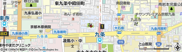 京都府京都市南区東九条烏丸町周辺の地図