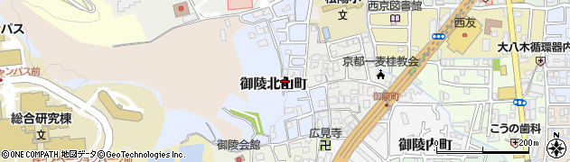 京都府京都市西京区御陵北山町周辺の地図
