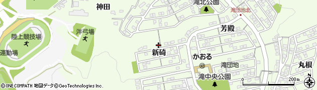 愛知県岡崎市滝町（新碕）周辺の地図