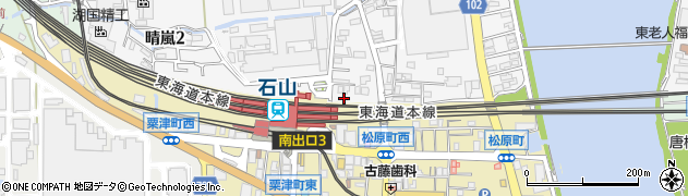 石山駐車場周辺の地図
