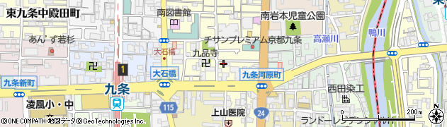 京都府京都市南区東九条上御霊町35周辺の地図