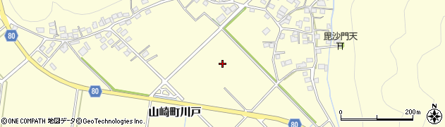 兵庫県宍粟市山崎町川戸周辺の地図