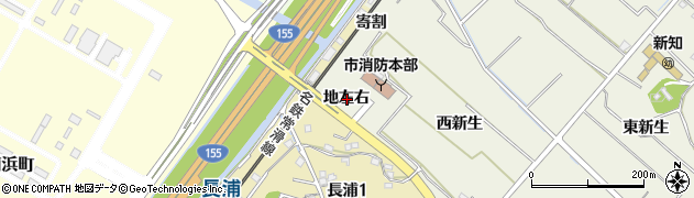 愛知県知多市新知地左右周辺の地図
