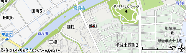 愛知県刈谷市高須町啻山周辺の地図