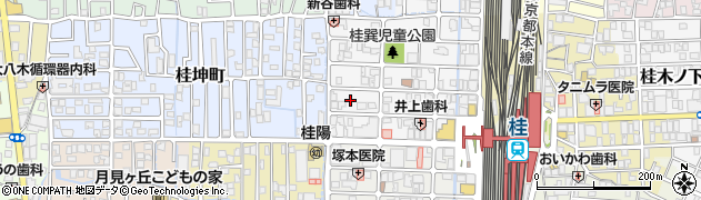 京都府京都市西京区桂南巽町周辺の地図