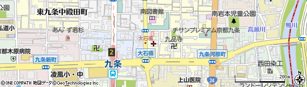 京都府京都市南区東九条上御霊町周辺の地図