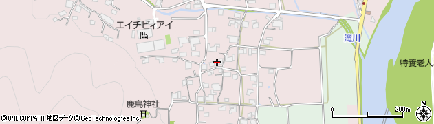兵庫県宍粟市山崎町中比地周辺の地図