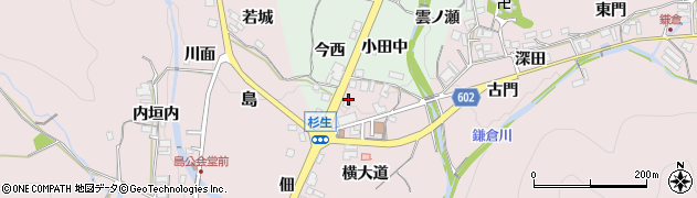 兵庫県猪名川町（川辺郡）鎌倉（横大道）周辺の地図