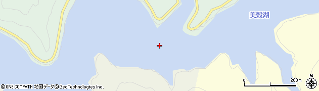 美穀湖周辺の地図