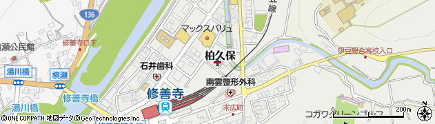 静岡県伊豆市柏久保1369周辺の地図