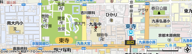 京都市立九条中学校周辺の地図