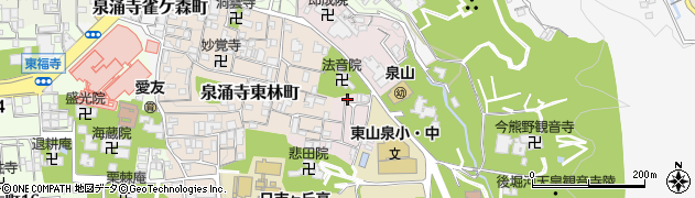 京都府京都市東山区泉涌寺山内町26周辺の地図