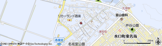 滋賀県甲賀市水口町名坂周辺の地図