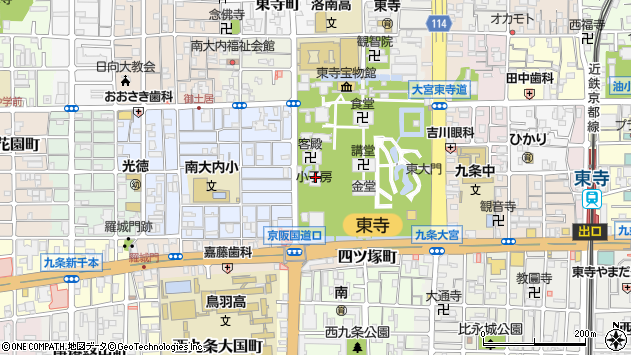 〒601-8473 京都府京都市南区九条町の地図