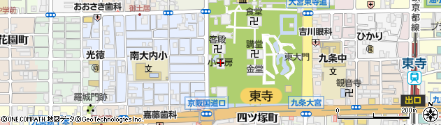 京都府京都市南区九条町周辺の地図