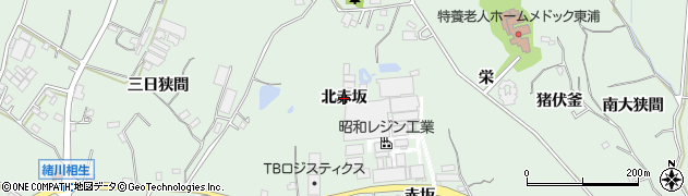 愛知県東浦町（知多郡）緒川（北赤坂）周辺の地図