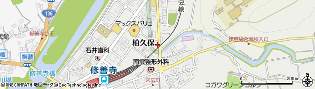 静岡県伊豆市柏久保1375周辺の地図