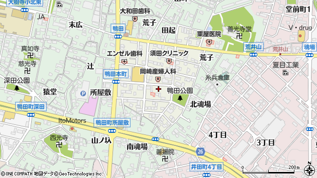 〒444-2122 愛知県岡崎市鴨田本町の地図