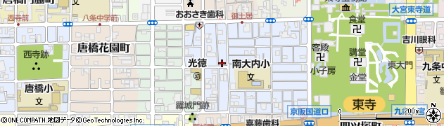 京都府京都市南区八条内田町周辺の地図