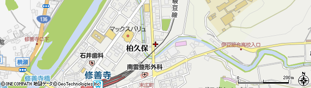 静岡県伊豆市柏久保1401周辺の地図