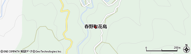 静岡県浜松市天竜区春野町花島周辺の地図