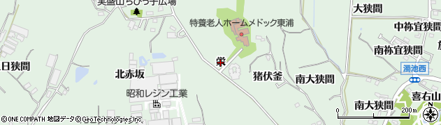 愛知県東浦町（知多郡）緒川（栄）周辺の地図