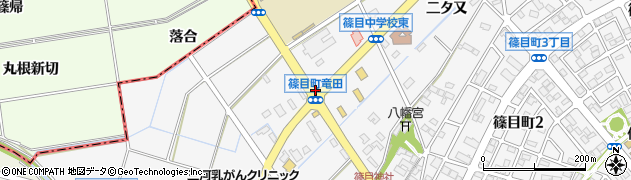 篠目町竜田周辺の地図