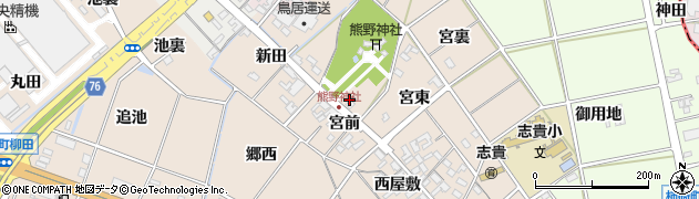 愛知県安城市尾崎町亥ノ子7周辺の地図