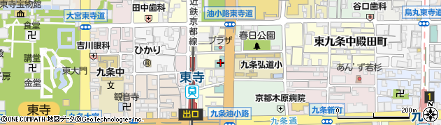ロワジールホテル京都東寺周辺の地図