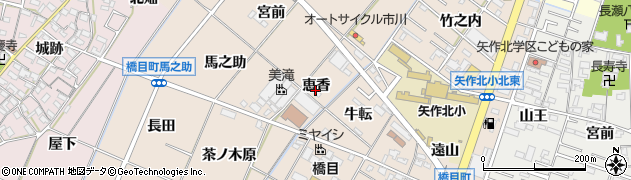 愛知県岡崎市橋目町（恵香）周辺の地図