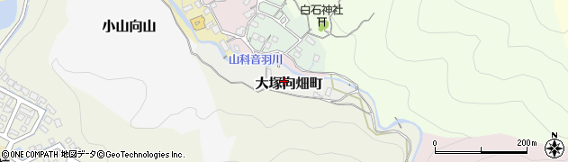 京都府京都市山科区大塚向畑町周辺の地図