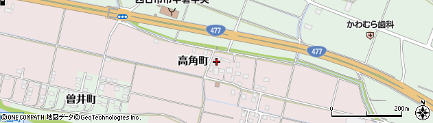 三重県四日市市高角町862周辺の地図