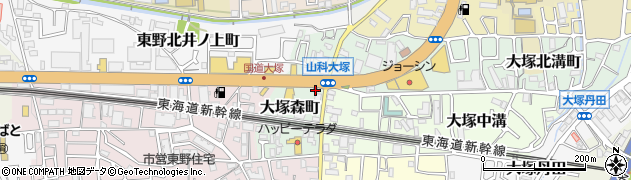 山科警察署大塚交番周辺の地図