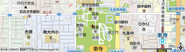 教王護国寺（東寺）周辺の地図