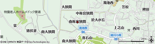 愛知県東浦町（知多郡）緒川（南祢宜狭間）周辺の地図