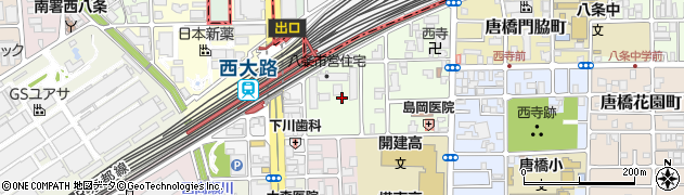 京都府京都市南区唐橋平垣町周辺の地図