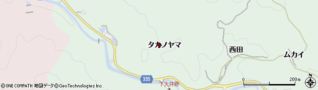 愛知県岡崎市大井野町（タカノヤマ）周辺の地図