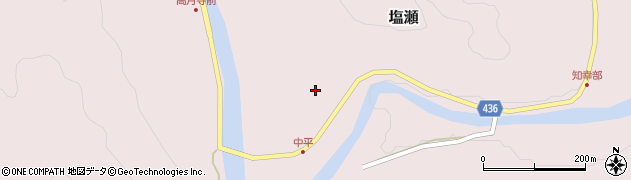 愛知県新城市塩瀬（中平）周辺の地図