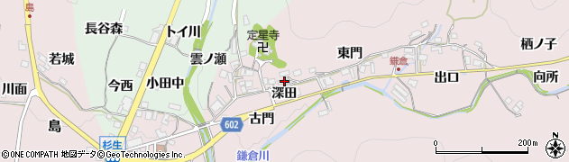 兵庫県川辺郡猪名川町鎌倉古門23周辺の地図