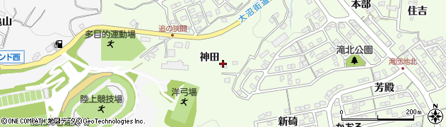 愛知県岡崎市滝町（神田）周辺の地図