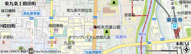 京都府京都市南区東九条南岩本町周辺の地図