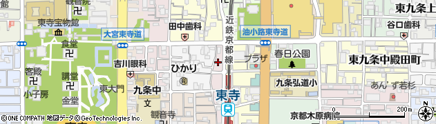 京都府京都市南区西九条西蔵王町周辺の地図