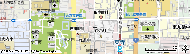 京都府京都市南区西九条唐橋町周辺の地図