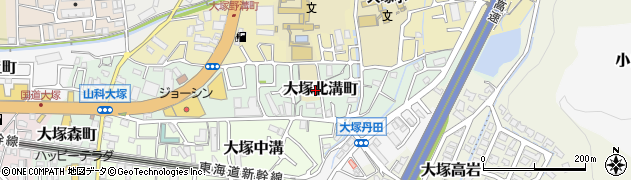京都府京都市山科区大塚北溝町周辺の地図