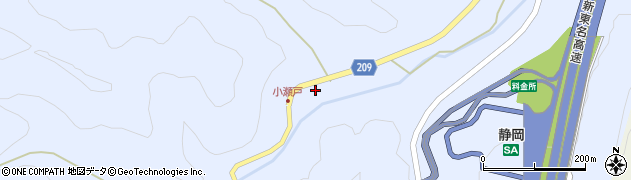 静岡県静岡市葵区小瀬戸1678周辺の地図