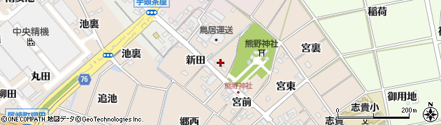 愛知県安城市尾崎町亥ノ子周辺の地図