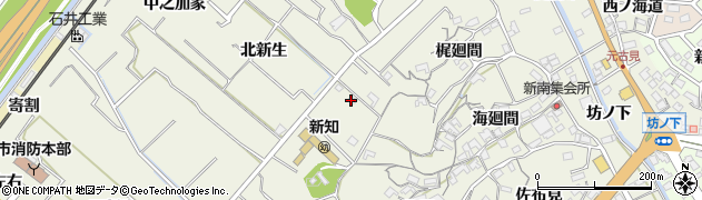 愛知県知多市新知（東新生）周辺の地図